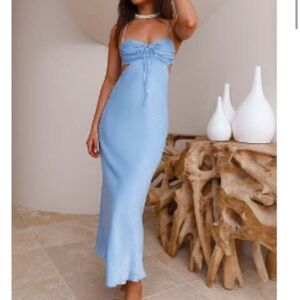 Elegant Blue Maxi Dress